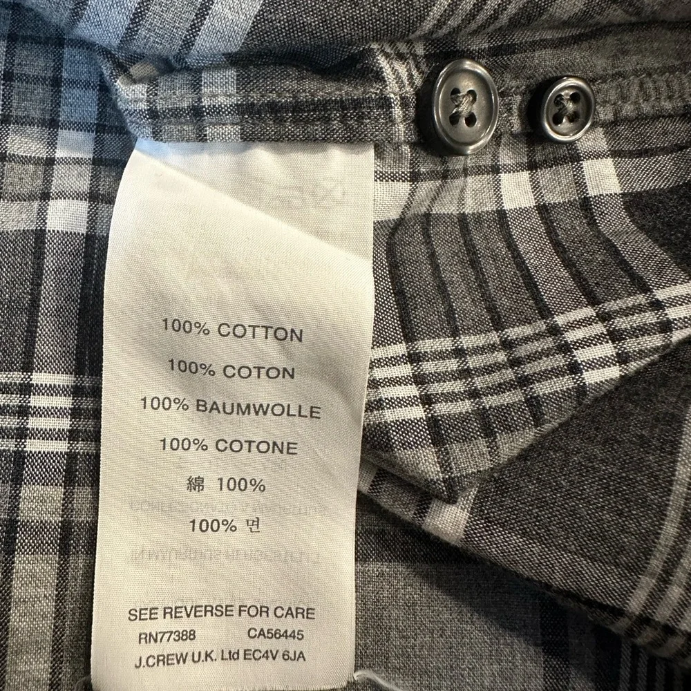 J. Crew plaid slim fit casual button down long sleeve shirt
